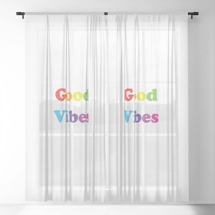 Good vibes Sheer Curtain