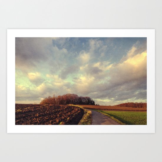 Colorful fall evening Art Print