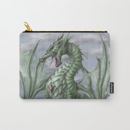 Misty Mountain Carry-All Pouch | Game, Wings, Sci-Fi, Mountain, Sorcery, Emerald, Digital, Magic, Myth, Illustration 