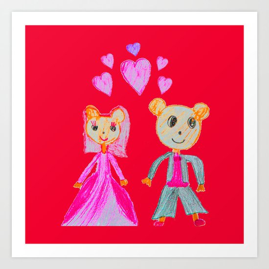 Simple Love | Kids Painting Art Print