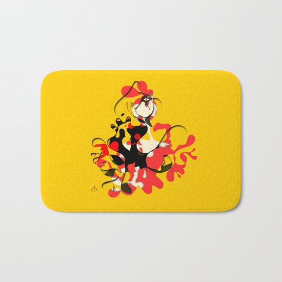 Flamenco Dancer Abstract Bath Mat