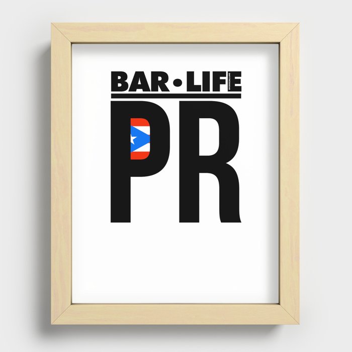 PR Bar Life Recessed Framed Print