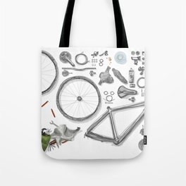 a bike's flatlay Tote Bag