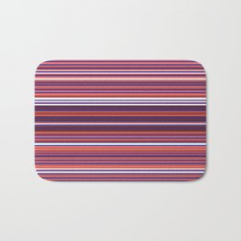  Striped A R I 2022 "Geometric Works" Bath Mat | Parallelstriped, Redstriped, Fulcolorstriped, Horizontalstriped, Stripedgeometry, Lines, Linegeometry, Horizontallines, Striped, Graphicdesign 