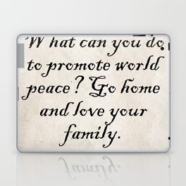 What can you do to promote world peace Quotes Laptop Skin