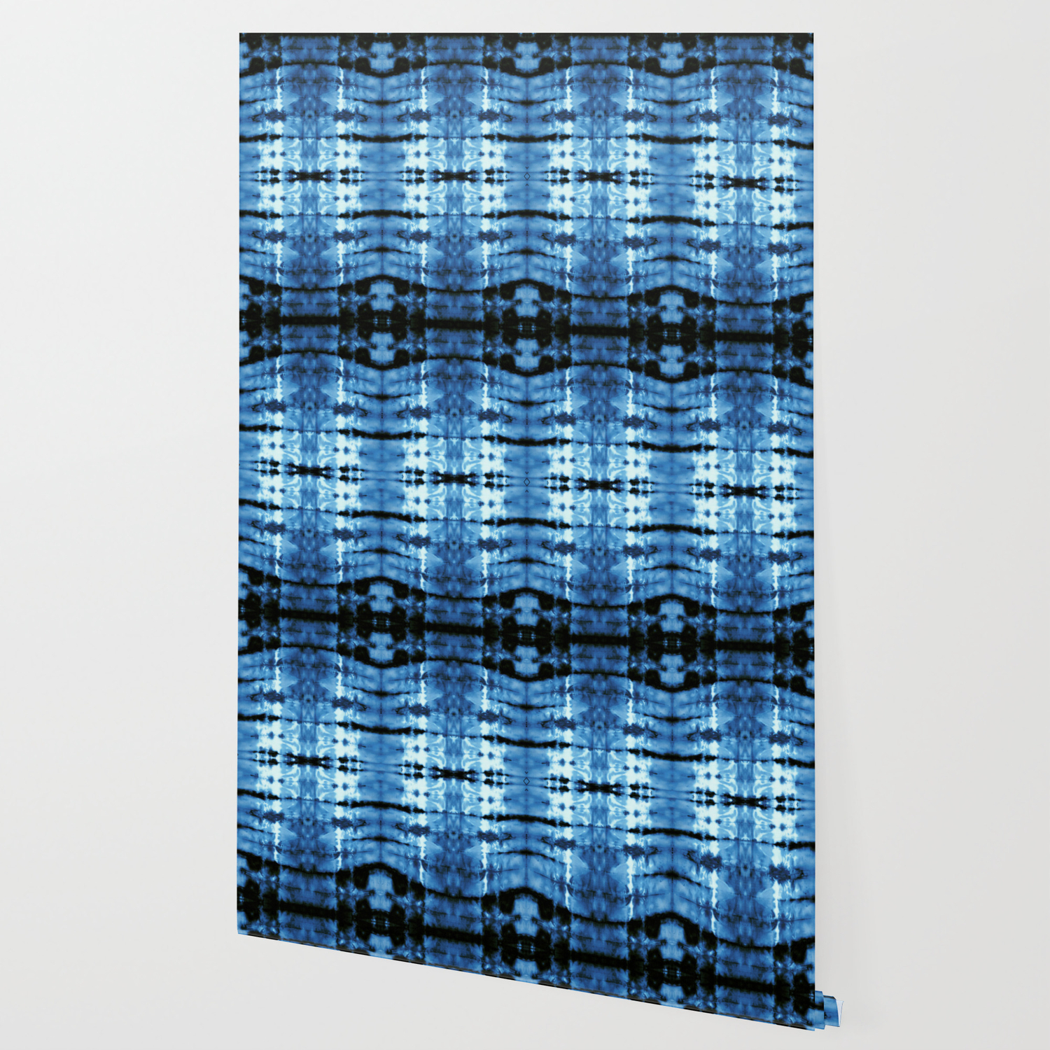 Indigo Satin Shibori Wallpaper By Ninamay Society6