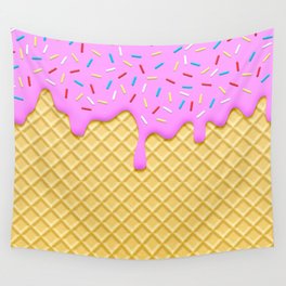 Strawberry Ice Cream Wall Tapestry