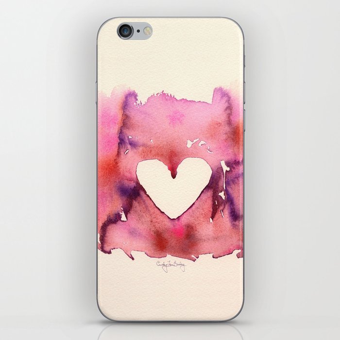 Watercolor Heart iPhone Skin