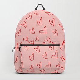 Red and Pink Hearts Backpack