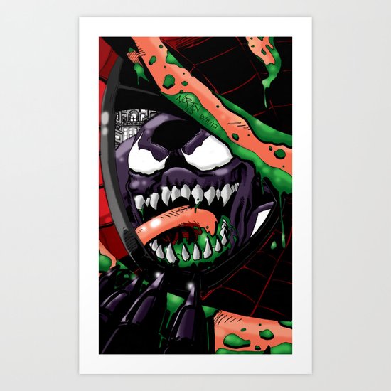To Catch A Spider (Purple Symbiote) Art Print