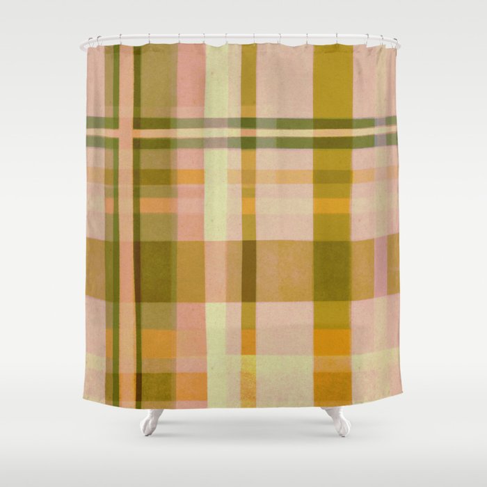 Colorful Plaid #1 Shower Curtain