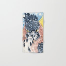 Ornate Hawk Eagle Raptor Watercolor Art Hand & Bath Towel