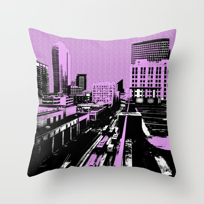 The city shall be pink today! Throw Pillow