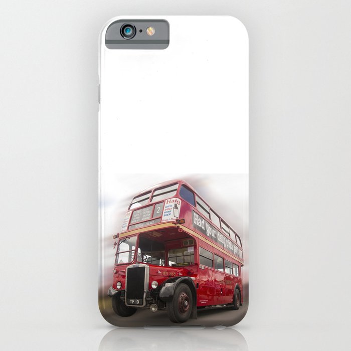 Old Red London Bus Vintage transport iPhone Case