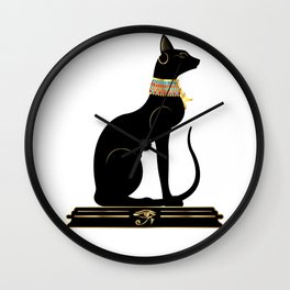 Egyptian Cat Sphynx Wall Clock