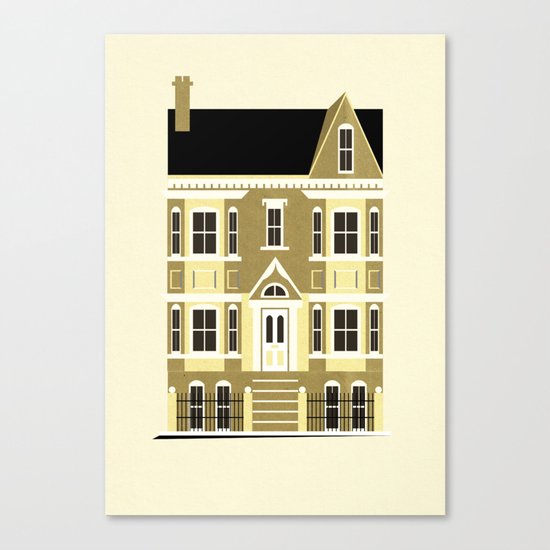 A house (olive option) Canvas Print