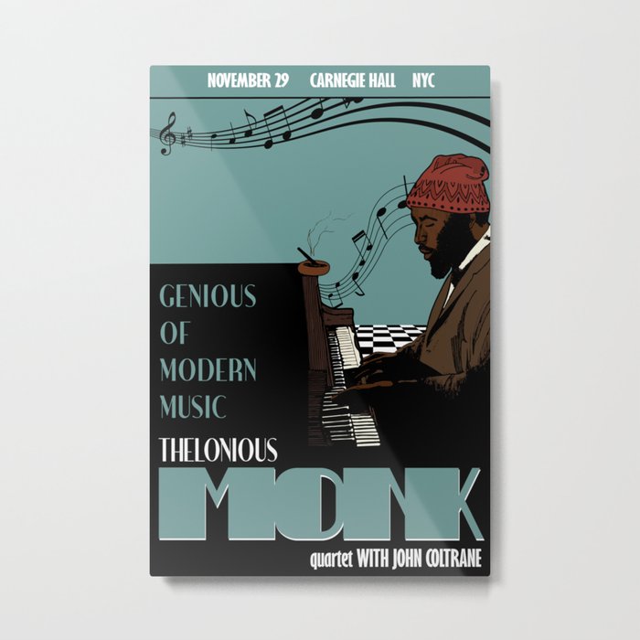 Thelonious Monk Jazz Poster Metal Print