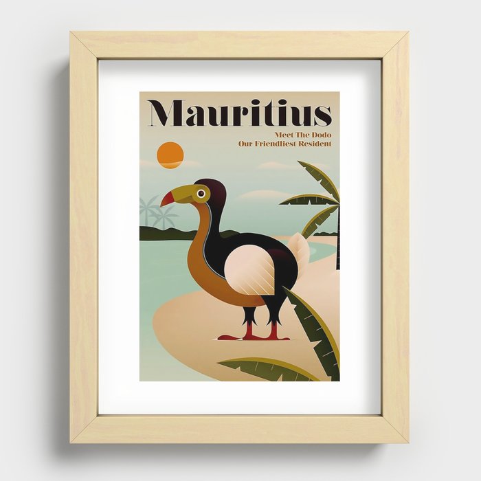 Mauritius - Vintage  Travel Poster Recessed Framed Print