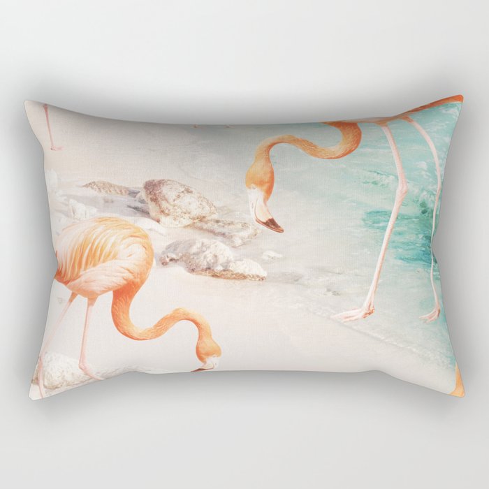 Caribbean Flamingo Dream #2 #wall #decor #art #society6 Rectangular Pillow
