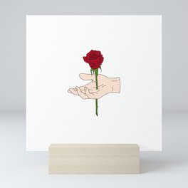 HAND ME A ROSE Mini Art Print