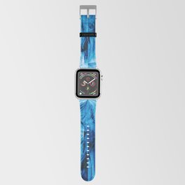 Arctic Split Abstract Blue Ice Marble Artwork  Apple Watch Band