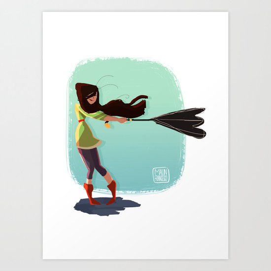 Autumn Girl Art Print