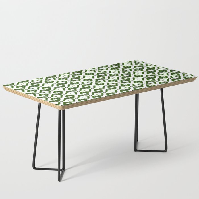 Green Ornamental Arabic Pattern Coffee Table