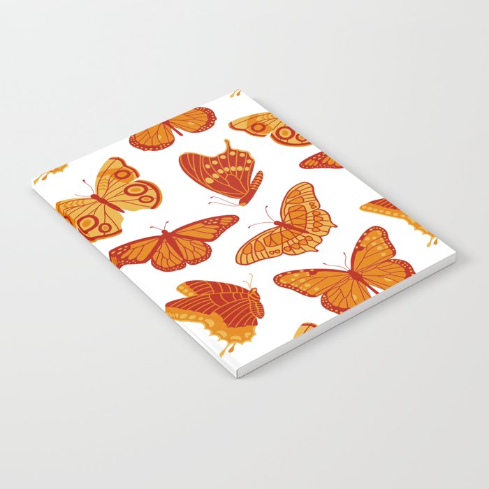 Texas Butterflies – Orange and Yellow Pattern Notebook