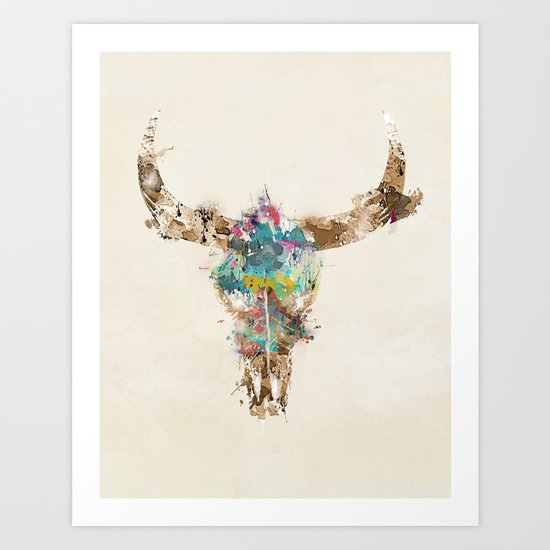 Cow Skull Art Print