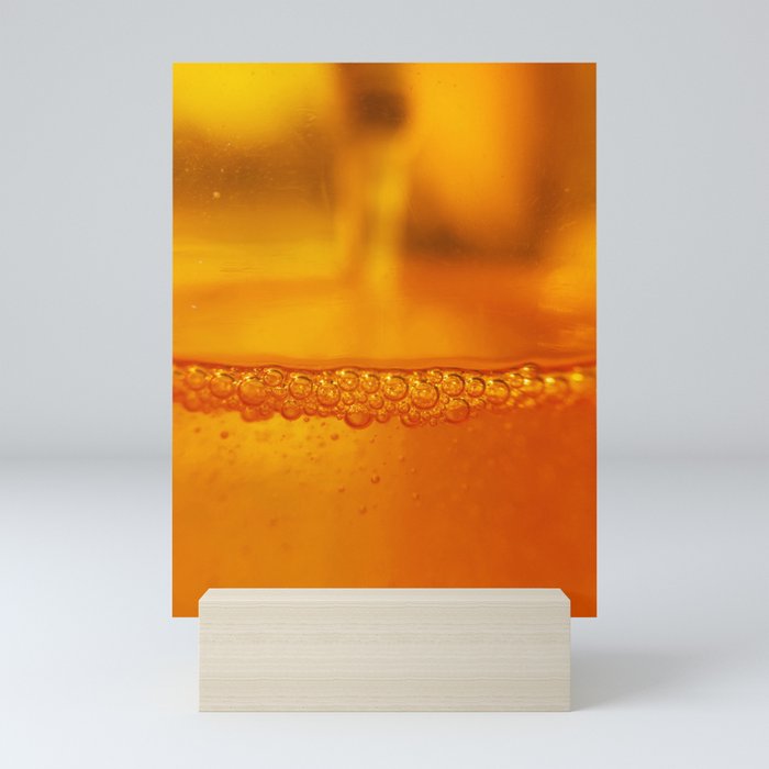 Orange Abstract Bubbles Zen Close Up Mini Art Print
