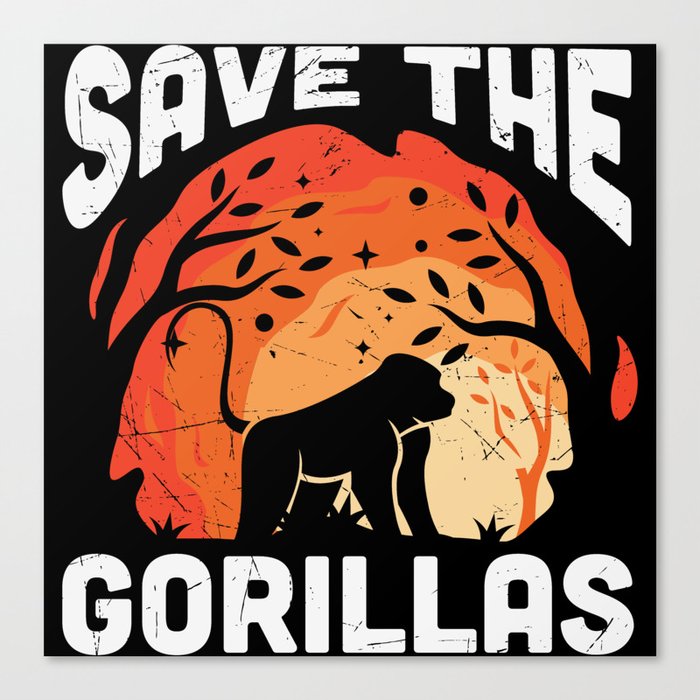 Save The Gorillas Canvas Print