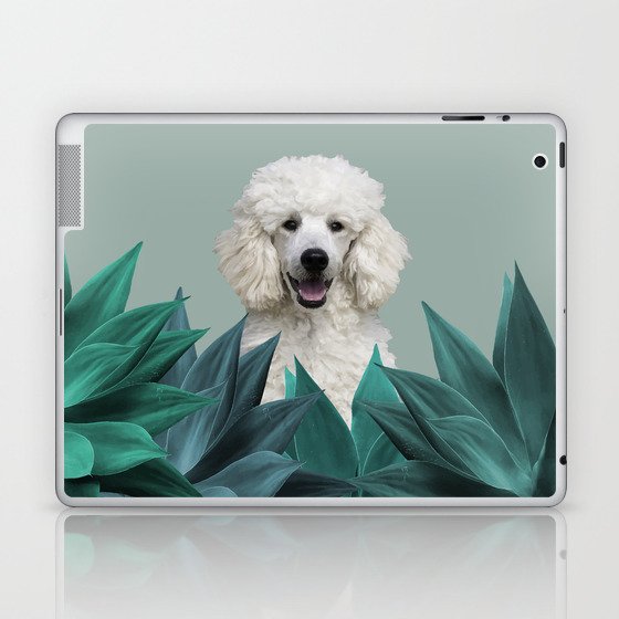 White Poodle Agave Cactus leaves Laptop & iPad Skin