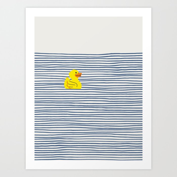 Yellow rubber ducky Art Print