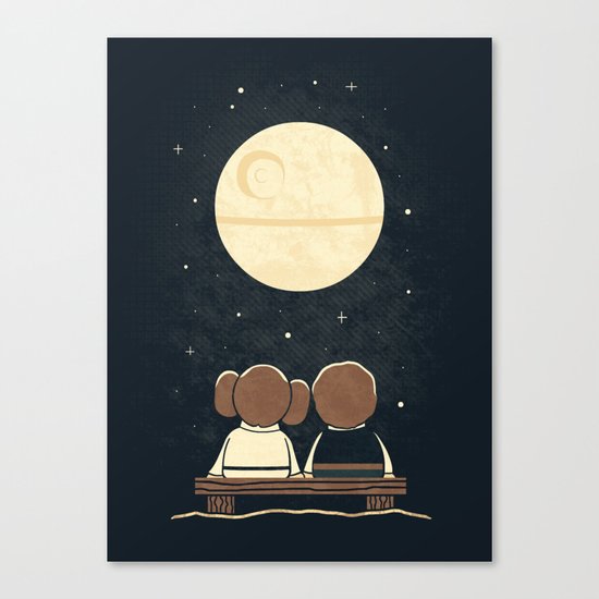 Moon Gazing Canvas Print