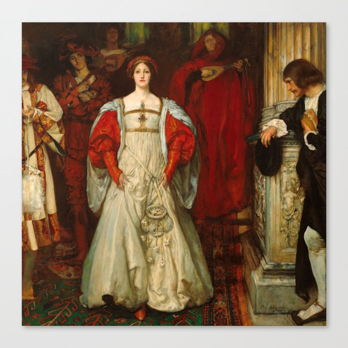 Who Is Sylvia, What Is She, That All the Swains Commend Her, 1896-1900 by Edwin Austin Abbey Canvas Print