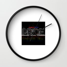 Puerto Rico Pride Bride Wall Clock
