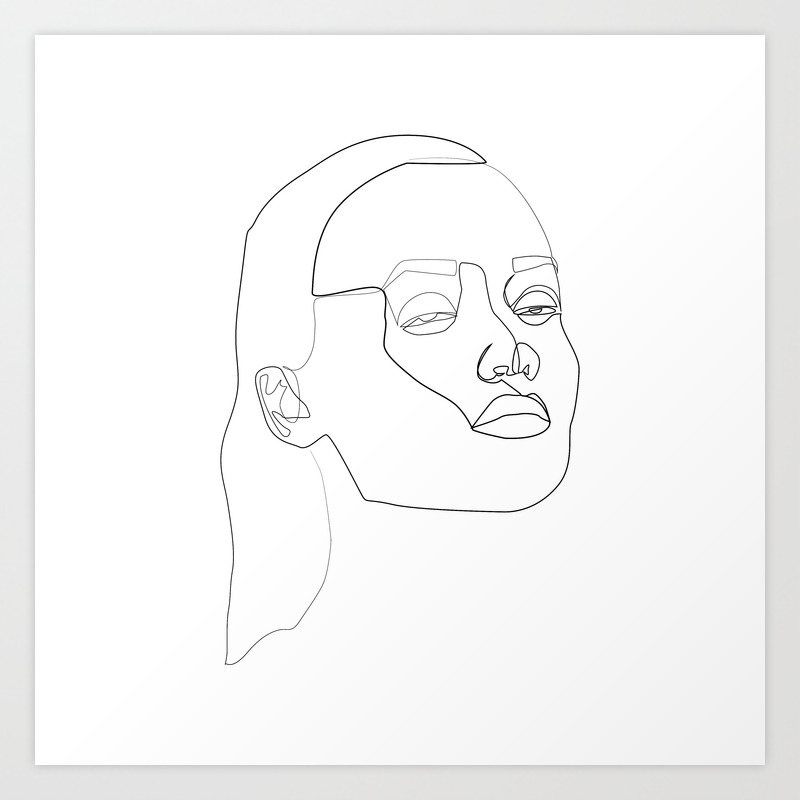 Profile Collection Woman Face One Line Art Art Print By Aelissedesign Society6,Anime Flow Chart
