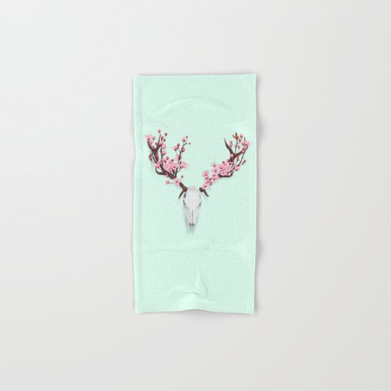 CHERRY BLOSSOM SKULL Hand & Bath Towel