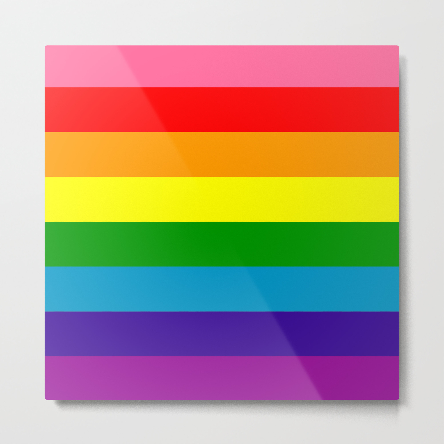 Rainbow Flag Original Gay Pride Flag Colors Metal Print By