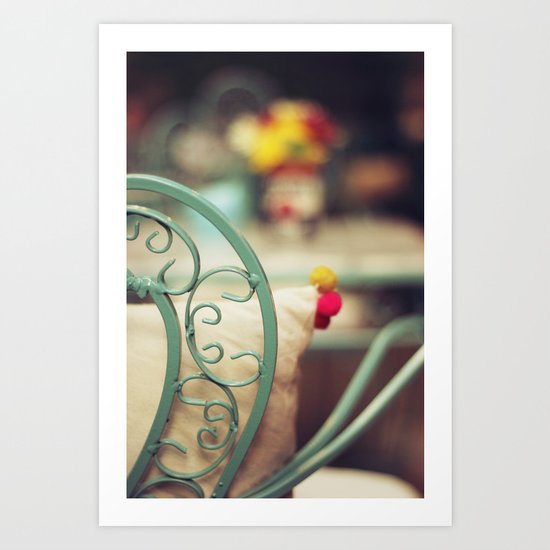 The chair and the pillow Art Print