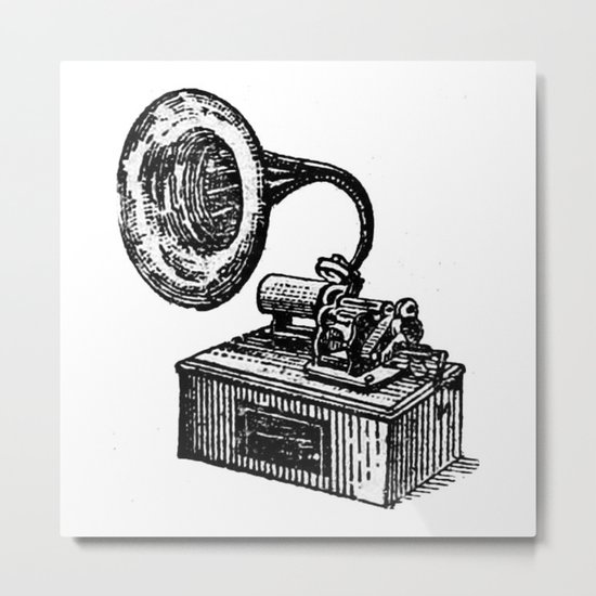 Gramophone Metal Print