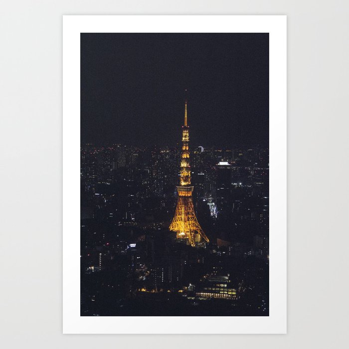 Tokyo Tower at Night Art Print