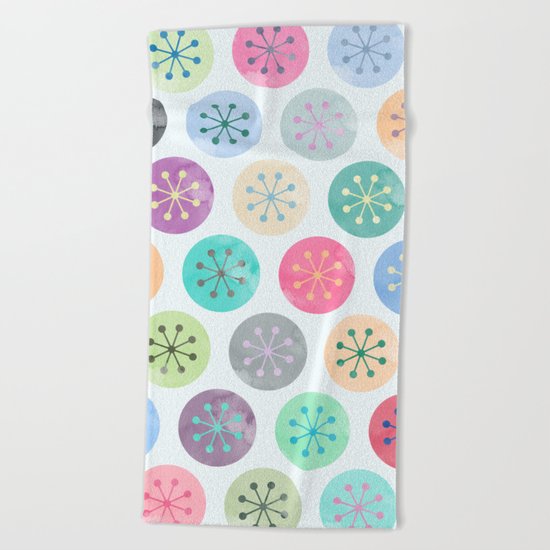Watercolor Lovely Pattern V Beach Towel