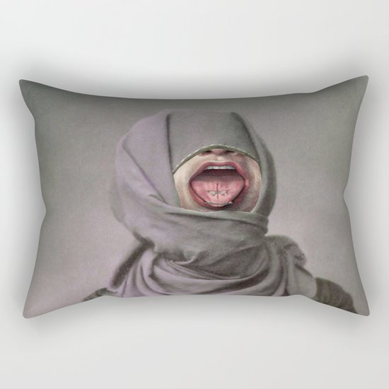 I KEEP BITING MY TONGUE Rectangular Pillow