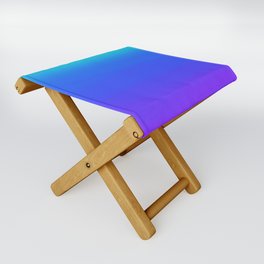 Digital ombre effect of cyan blue purple Folding Stool