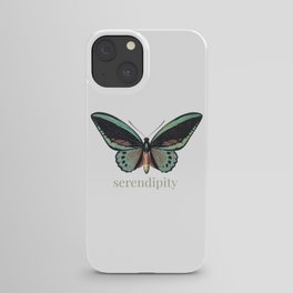serendipity - sage green - butterfly iPhone Case