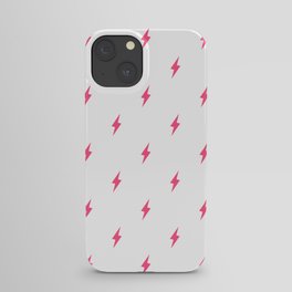 Lightning Bolt Pattern Pink iPhone Case