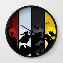 Silhouetted Huntresses Wall Clock