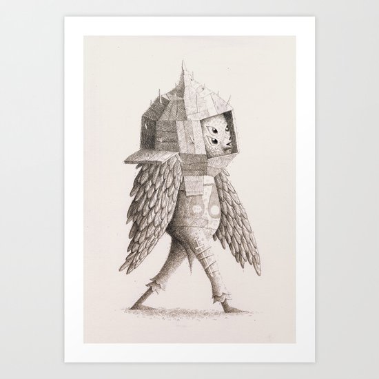 Hut Helmet Art Print