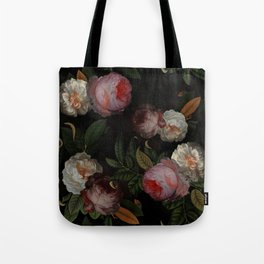 Jan Davidsz. de Heem Vintage Botanical Midnight Rose Garden Tote Bag